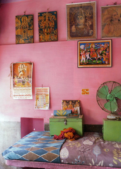 Bohemian style Indian bedroom Interior